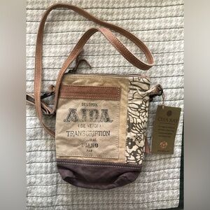 Clea Ray Tan and Brown Crossbody Bag